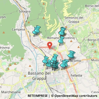 Mappa Via Martiri di Belfiore, 36060 Romano D'ezzelino VI, Italia (1.65833)