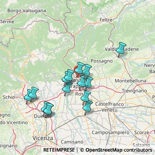 Mappa Via Martiri di Belfiore, 36060 Romano D'ezzelino VI, Italia (13.79533)