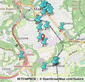 Mappa Via di Vittorio Giuseppe, 21046 Malnate VA, Italia (1.0315)