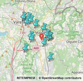 Mappa Via G. di Vittorio, 21046 Malnate VA, Italia (2.89)