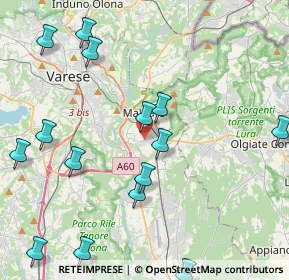 Mappa Via G. di Vittorio, 21046 Malnate VA, Italia (5.86105)