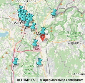 Mappa Via G. di Vittorio, 21046 Malnate VA, Italia (4.58563)