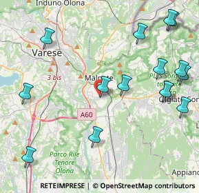 Mappa Via di Vittorio Giuseppe, 21046 Malnate VA, Italia (5.21467)
