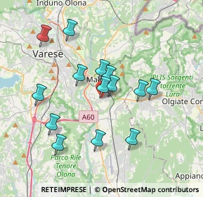 Mappa Via di Vittorio Giuseppe, 21046 Malnate VA, Italia (3.32214)
