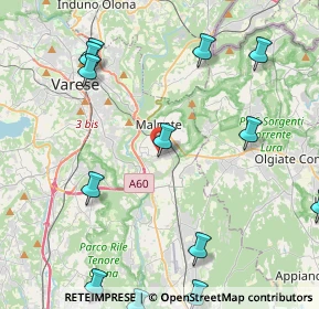 Mappa Via di Vittorio Giuseppe, 21046 Malnate VA, Italia (6.15438)