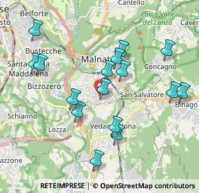 Mappa Via di Vittorio Giuseppe, 21046 Malnate VA, Italia (1.935)