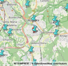 Mappa Via di Vittorio Giuseppe, 21046 Malnate VA, Italia (3.10467)