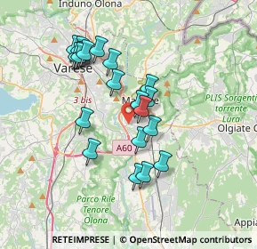 Mappa Via Sant'Anna, 21046 Malnate VA, Italia (3.14)
