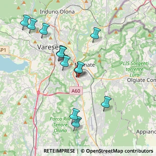 Mappa Via Sant'Anna, 21046 Malnate VA, Italia (3.93769)