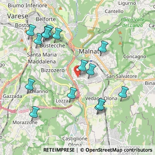 Mappa Via Sant'Anna, 21046 Malnate VA, Italia (2.28333)