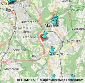Mappa Via Adua, 21046 Malnate VA, Italia (3.35353)