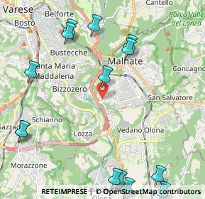 Mappa Via Adua, 21046 Malnate VA, Italia (2.88214)