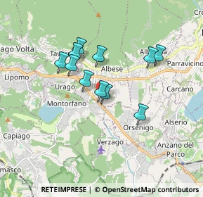Mappa Via Baraggia, 22032 Albese con Cassano CO, Italia (1.39455)