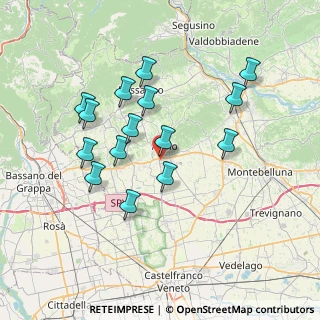 Mappa Viale Volta, 31011 Asolo TV, Italia (6.79133)