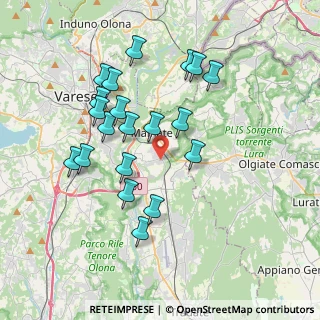 Mappa Via Milano angolo, 21046 Malnate VA, Italia (3.5755)