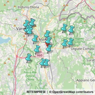 Mappa Via Milano angolo, 21046 Malnate VA, Italia (3.46722)