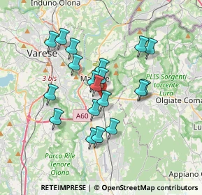 Mappa Via Milano angolo, 21046 Malnate VA, Italia (3.03158)