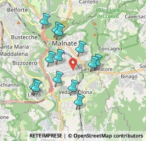 Mappa Via Milano angolo, 21046 Malnate VA, Italia (1.63692)