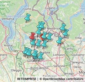 Mappa Via Giuseppe di Vittorio, 21046 Malnate VA, Italia (11.20105)