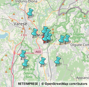 Mappa Via Giuseppe di Vittorio, 21046 Malnate VA, Italia (2.95583)