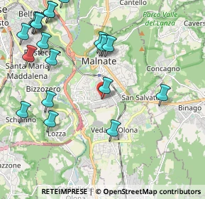 Mappa Via Giuseppe di Vittorio, 21046 Malnate VA, Italia (2.5765)