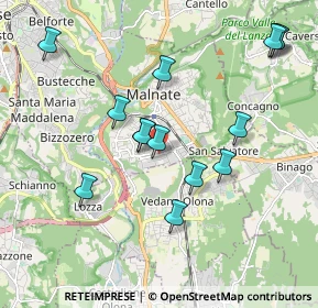 Mappa Via Giuseppe di Vittorio, 21046 Malnate VA, Italia (1.94429)