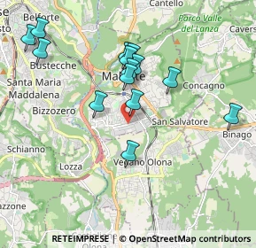 Mappa Via Giuseppe di Vittorio, 21046 Malnate VA, Italia (1.845)