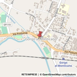 Mappa Via Postumia Centro, 34, 31040 Gorgo al Monticano, Treviso (Veneto)