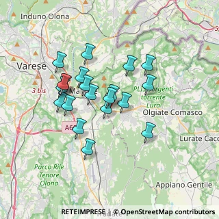 Mappa Via Monte Bianco, 22070 Binago CO, Italia (2.964)