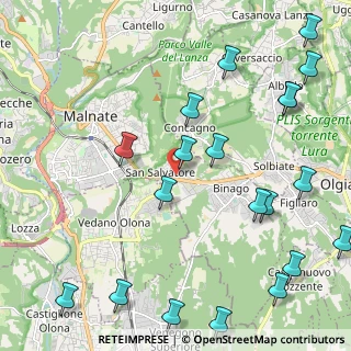 Mappa Via Monte Bianco, 22070 Binago CO, Italia (2.8655)