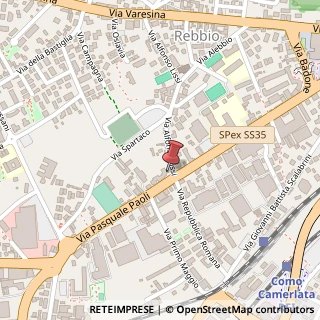 Mappa Via Alfonso Lissi, 36, 22100 Como, Como (Lombardia)