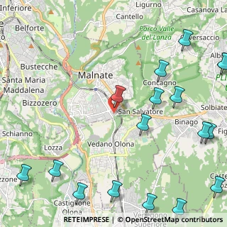 Mappa Via Guido Rossa, 21046 Malnate VA, Italia (3.24059)