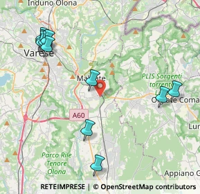 Mappa Via Guido Rossa, 21046 Malnate VA, Italia (4.98182)