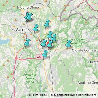 Mappa Via Guido Rossa, 21046 Malnate VA, Italia (3.19)