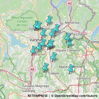 Mappa Via Guido Rossa, 21046 Malnate VA, Italia (5.68235)