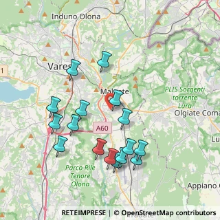 Mappa Piazza Salvador Allende, 21046 Malnate VA, Italia (3.88813)
