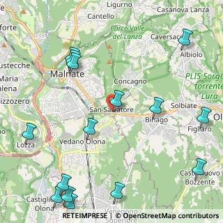 Mappa Via G. Oberdan, 21046 Malnate VA, Italia (2.96867)