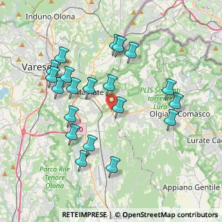 Mappa Via G. Oberdan, 21046 Malnate VA, Italia (3.9545)