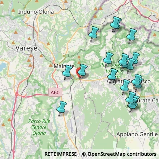 Mappa Via G. Oberdan, 21046 Malnate VA, Italia (4.754)