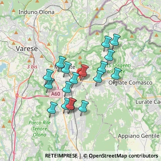 Mappa Via G. Oberdan, 21046 Malnate VA, Italia (3.06167)