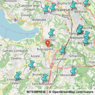 Mappa Via Antonio Gramsci, 21020 Buguggiate VA, Italia (3.082)