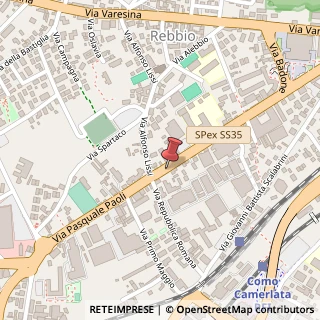 Mappa Via Pasquale Paoli, 37, 22100 Como, Como (Lombardia)