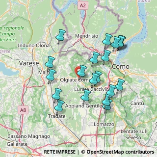 Mappa Via Vignazze, 22077 Olgiate Comasco CO, Italia (7.3745)