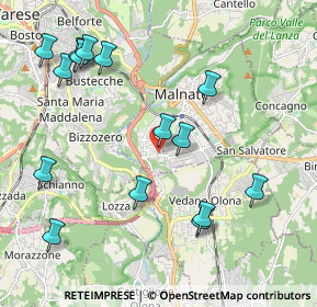 Mappa Via Campagnetta, 21046 Malnate VA, Italia (2.308)