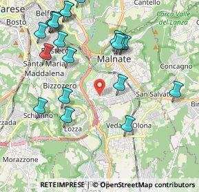 Mappa Via Campagnetta, 21046 Malnate VA, Italia (2.3485)