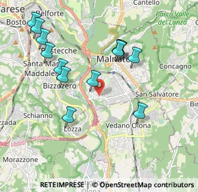 Mappa Via Campagnetta, 21046 Malnate VA, Italia (1.97308)