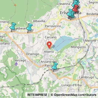 Mappa Via Carcano, 22040 Alserio CO, Italia (3.40417)