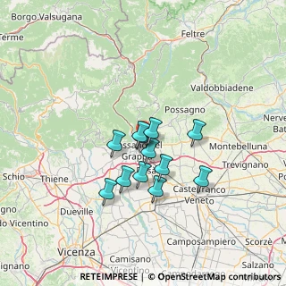 Mappa Via Cà Cornaro, 36060 Romano D'ezzelino VI, Italia (9.74333)