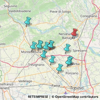Mappa Via C. Scarpa, 31040 Volpago del Montello TV, Italia (5.52143)