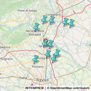 Mappa Via Daniele Manin, 31027 Spresiano TV, Italia (6.61273)